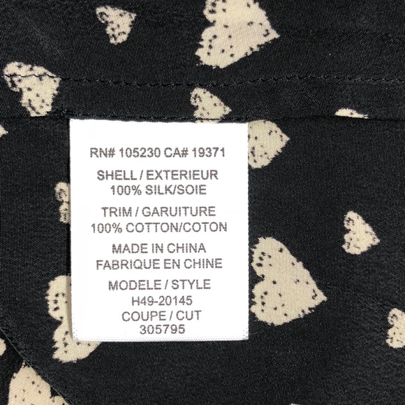 Joie Alicia Silk Racer-back Tank Top Black Heart Print - Picture 7 of 11